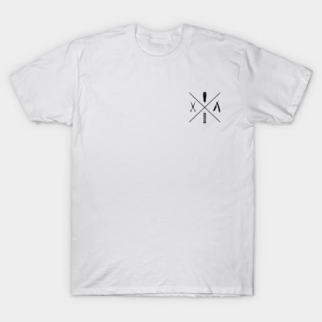 Minimalistic Barber T-Shirt by anthoooony